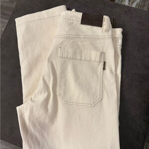 Brunello Cucinelli size 12 Cream jeans trousers